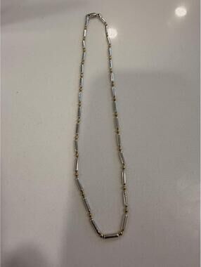 Frieda Rothman 16 inch chain sterling with gold accent stations